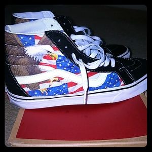 American Freedom print Vans